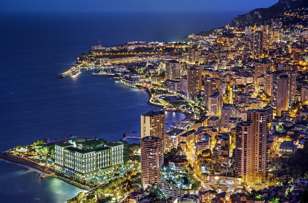 Mediterranean coast at dusk